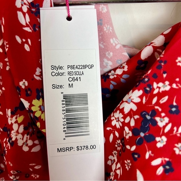 NEW Parker Red Floral Dress size M - Picture 6 of 8